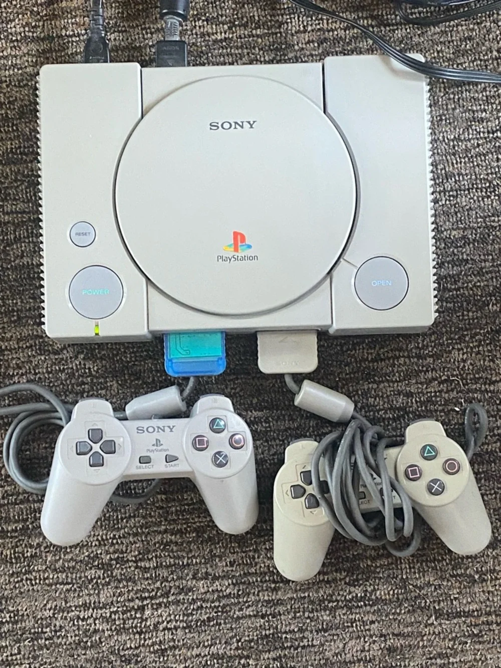 Sony PlayStation Classic Console - Light Gray with Dual Controllers